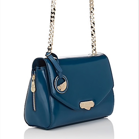 VERSACE Collection Leather Shoulder Bag NWT Aegean - Picture 2 of 8